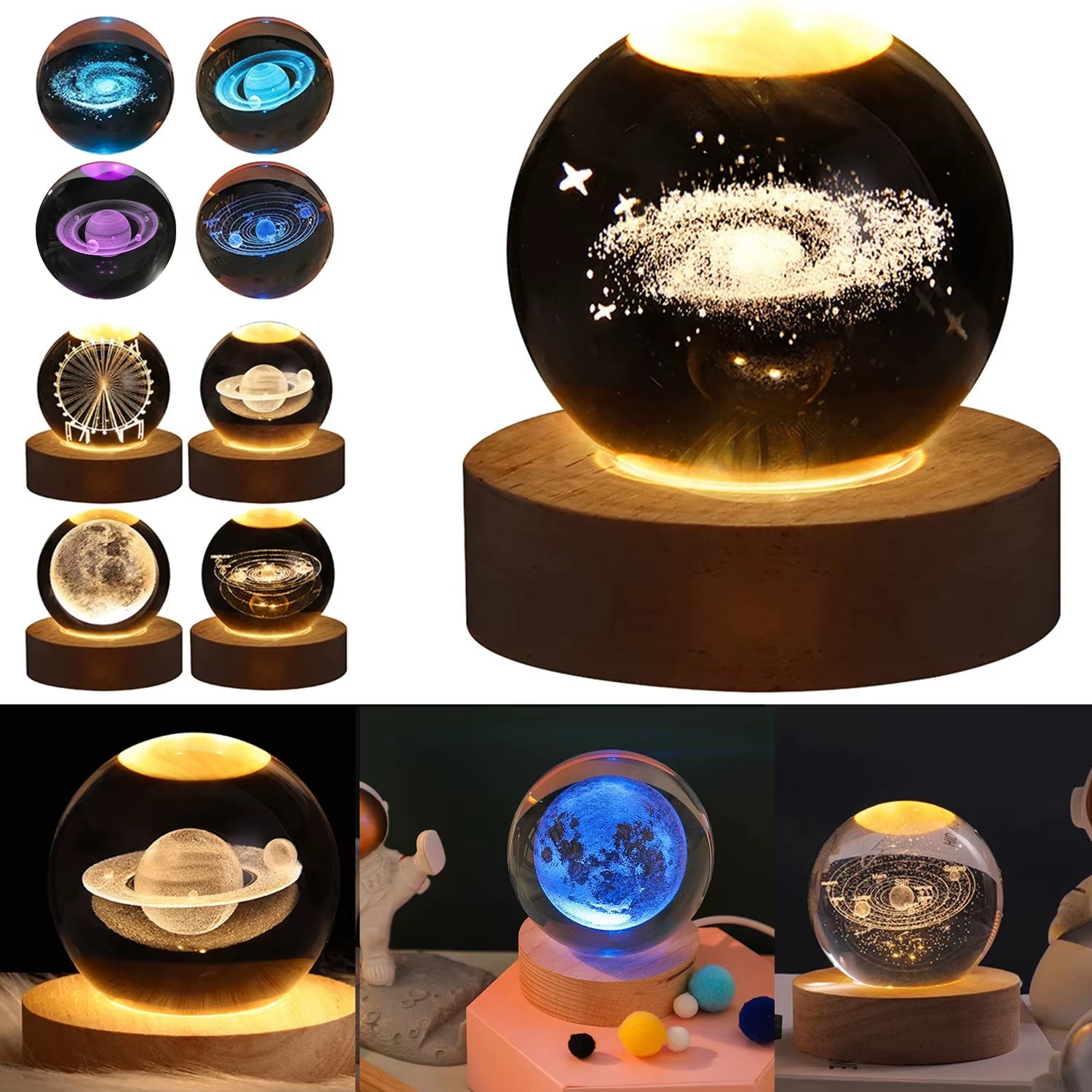 3D Axolotl Laser Engraved Crystal Ball Coloured Night Light,Girlfriend Classmate Wife Children Birthday Gift Home Decoration